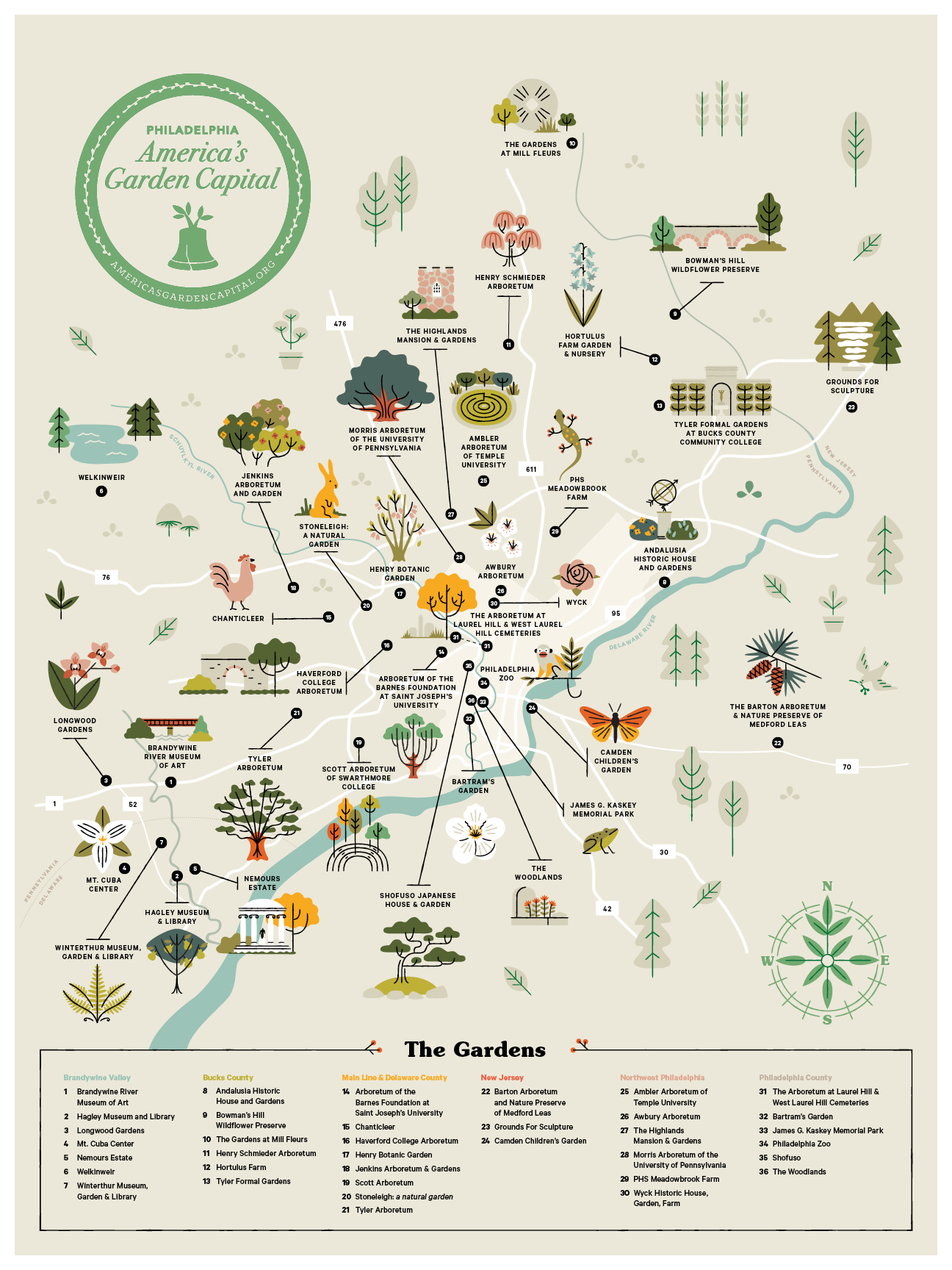 America's Garden Capital Map