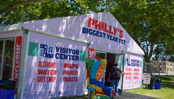 Exterior shot of Parkway Visitor Center Expansion Tent