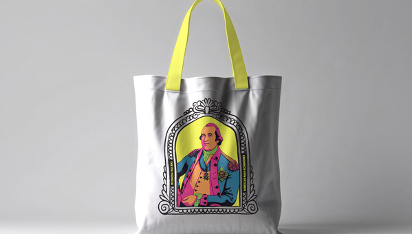 Tote bag with Baron Von Steuben. 