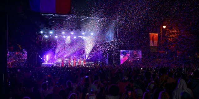 Stage at a concert.