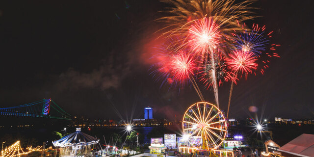 Fireworks above the Deleware Waterfront