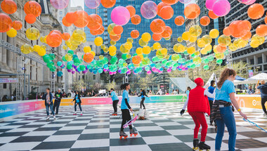 Rothman Ortho Roller rink at Dilworth Park