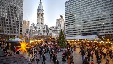 Christmas Village in LOVE Park
