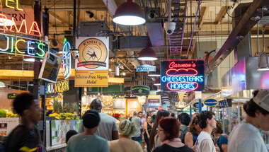 Inside of Reading Terminal Market. 