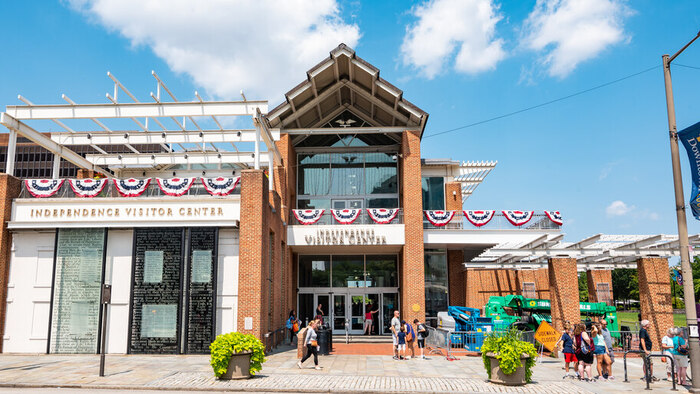 Independence Visitor center on a sunny day.
