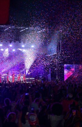 Stage at a concert.