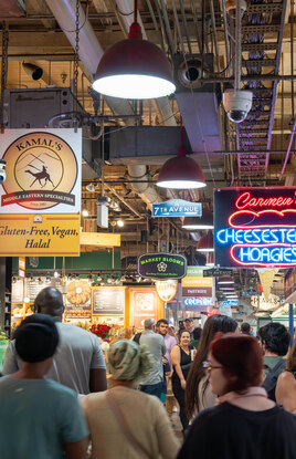 Inside of Reading Terminal Market. 