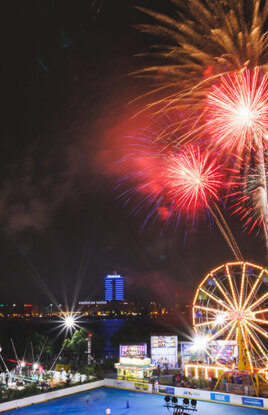Fireworks above the Deleware Waterfront